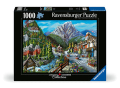 Ravensburger Welcome Banff puzzle closeup pieces offering satisfying interlocking experience