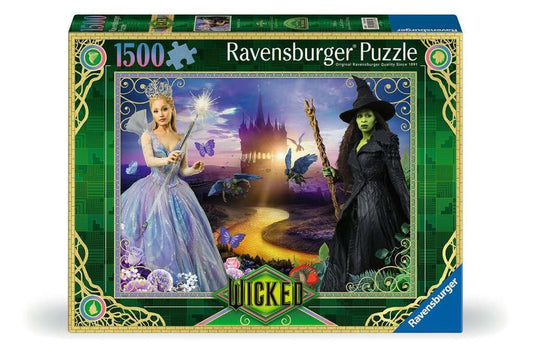 Ravensburger Wicked Movie Part 2 puzzle cover showcases premium artwork for a challenging, satisfying build.