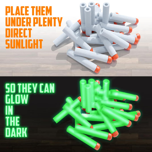 Ray Squad glow darts with universal compatibility for Nerf N-Strike guns and many models.