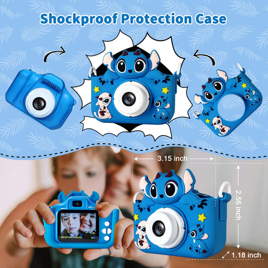 Raybitu kids camera showcasing 1080p video capture for clear memories.