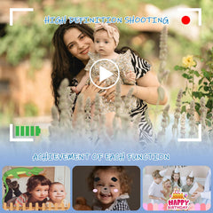 Raybitu kids camera being held by a child, illustrating easy grasp and use.