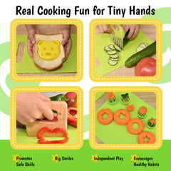 Raymeer 40Pcs Kids Knife Set recipe booklet inspires simple meals