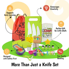 Raymeer 40Pcs Kids Knife Set variety of kid-friendly utensils