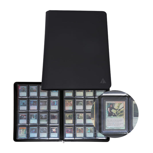 Rayvol 16-pocket binder front cover with padded protection for cards.