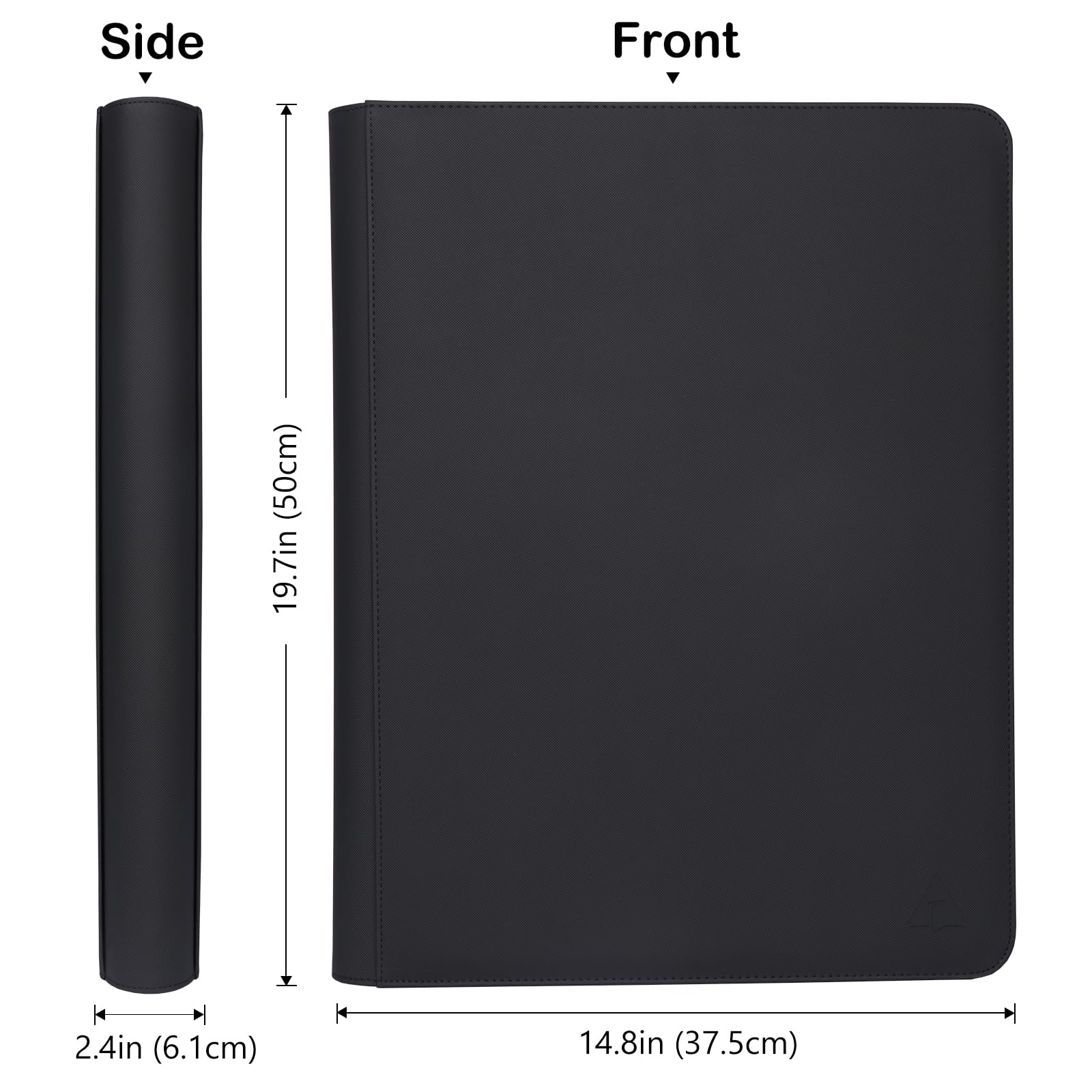 Rayvol binder padding on covers offers external protection for cards.