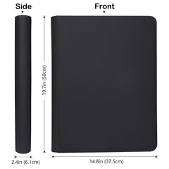 Rayvol binder padding on covers offers external protection for cards.