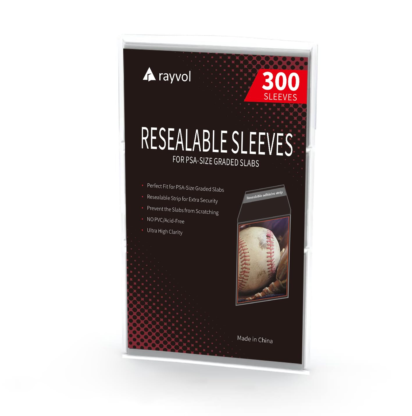 Rayvol resealable slab sleeve for PSA-sized slabs provides precise fit and protection.