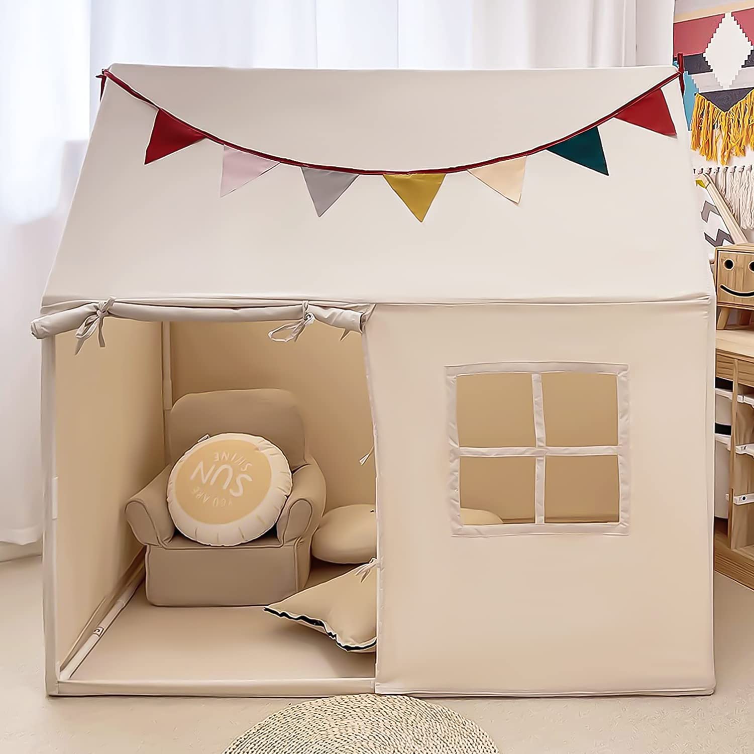 Razee Kids Tent private play space creates a cozy retreat for kids.