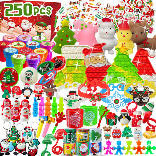 RBONIGHT 250pcs Christmas toys gift box, ideal stocking stuffers for the holidays