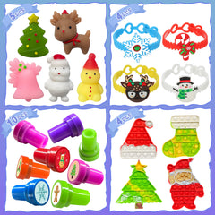 RBONIGHT Christmas toy fidget poppers, colorful sensory play options