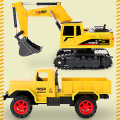 Rc Dreamer excavator with lights and sounds for realistic construction play.