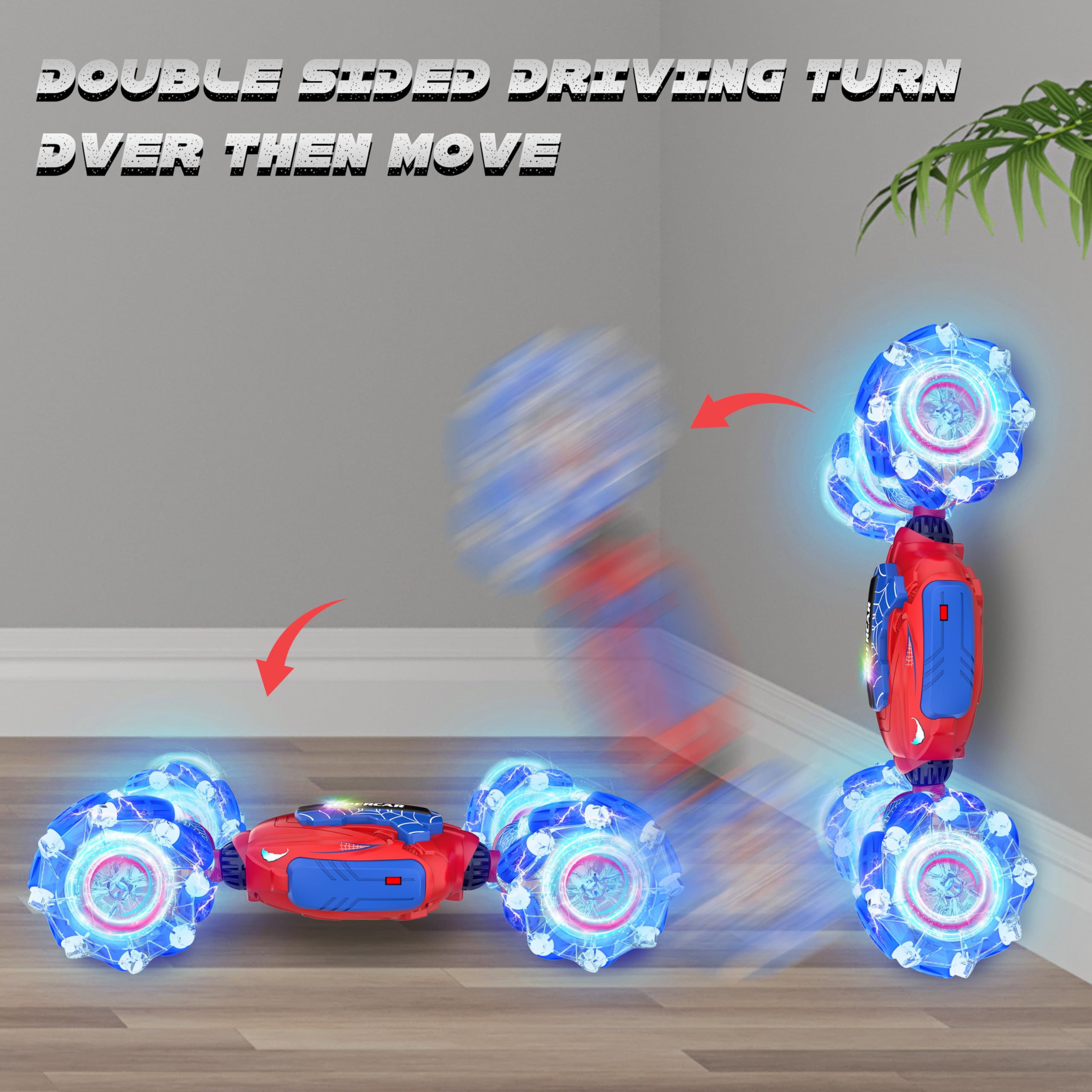 Rcabcar rc stunt car led lights enhance night play