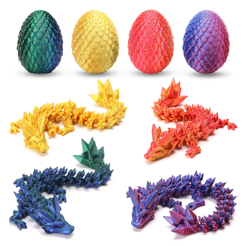 RCARQMU 4-pack dragon eggs for vibrant desk display and playful imagination