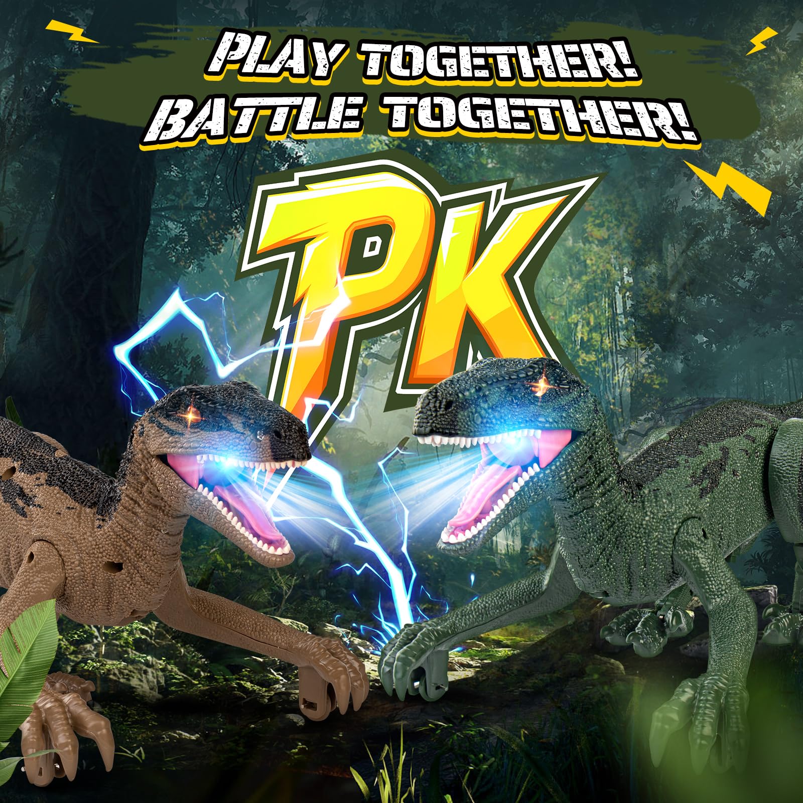 Rcfunkid demo mode highlights movement and roars for easy setup.