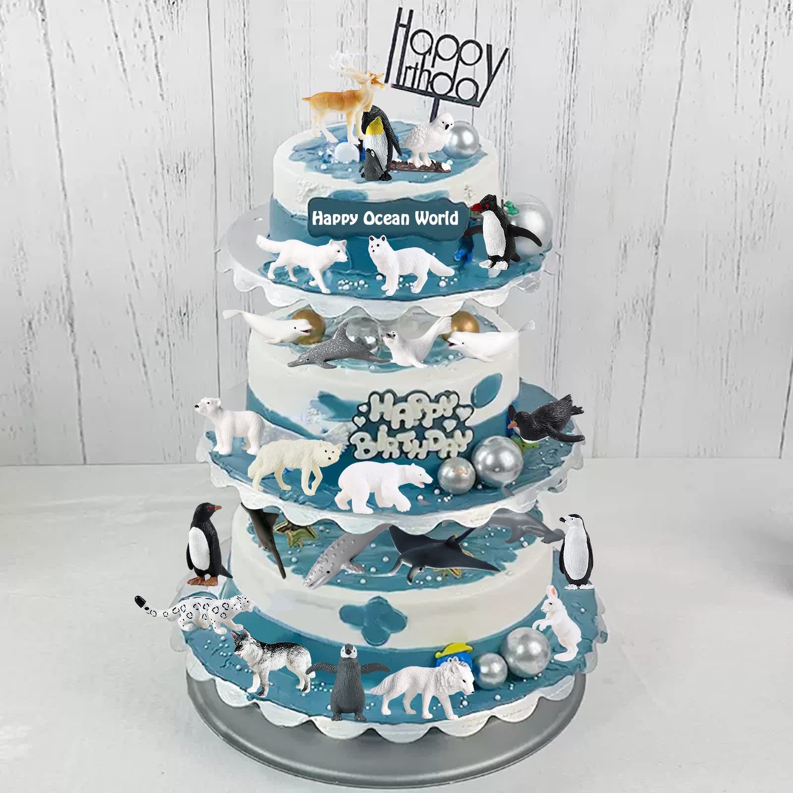 RCOMG Arctic penguin figurine supports creative play and winter-themed crafts.