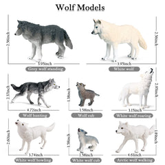 RCOMG wolf figurines made from safe PVC with smooth edges