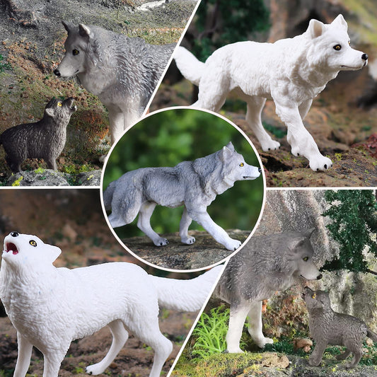 RCOMG wolf figurines with realistic textures to spark storytelling