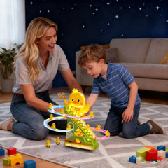 RCOOS Duck Climbing Toy Set assembly view for quick, easy setup.