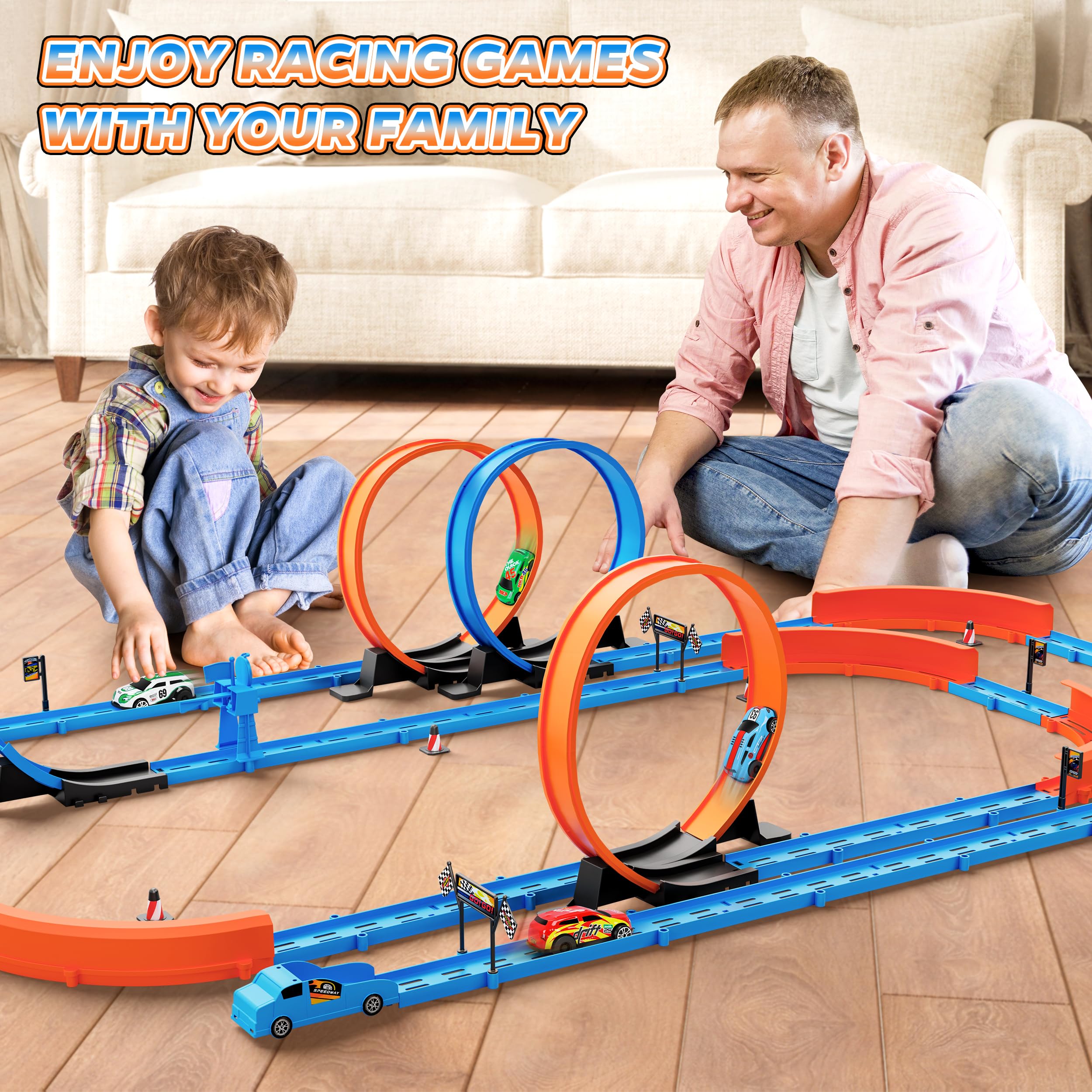Rcovasc gift-ready racing track set for kids