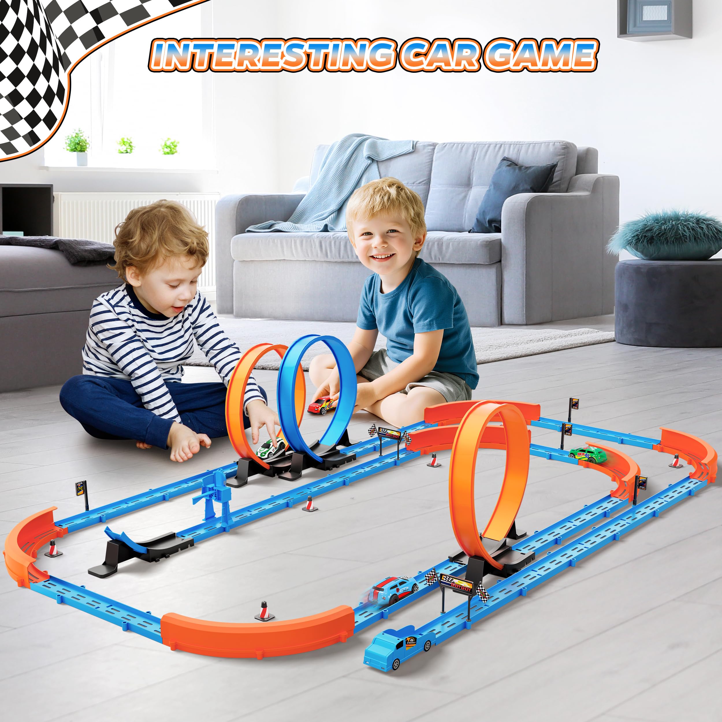 Rcovasc race set used for solo play or friendly competition