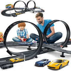 RCOVASC kids slot car track loop assembly for stable, safe racing.