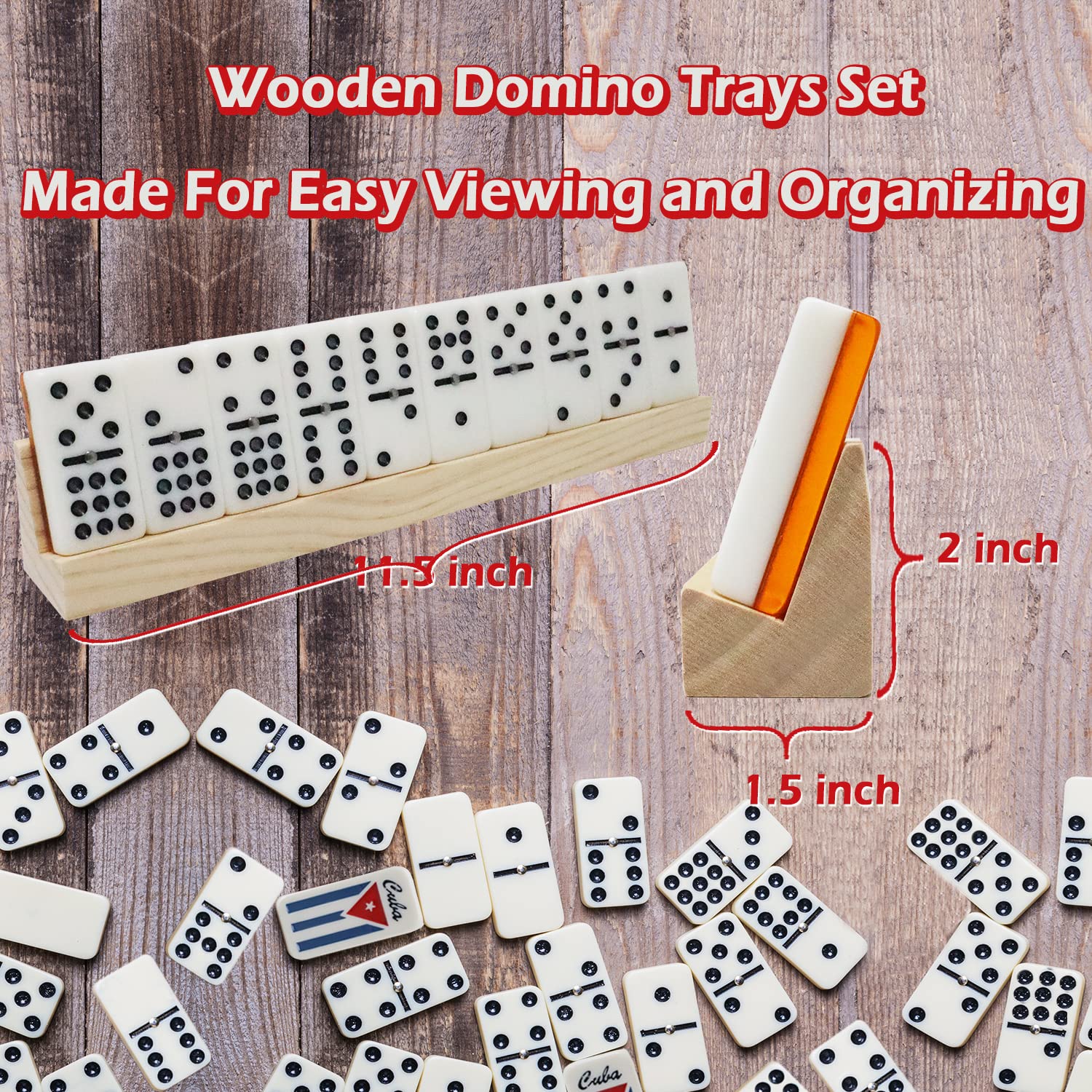 RCP PRODUCTS tiles in domino trays tidy for game night