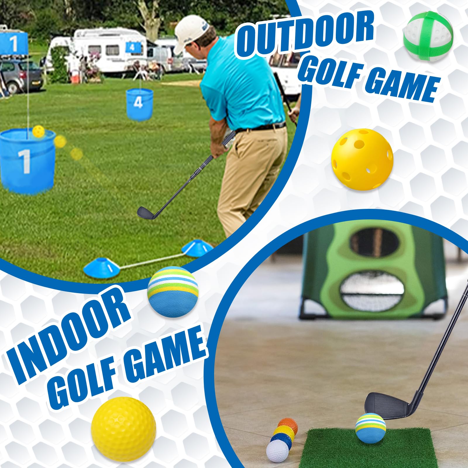 RCROKS indoor-outdoor golf training games for versatile play