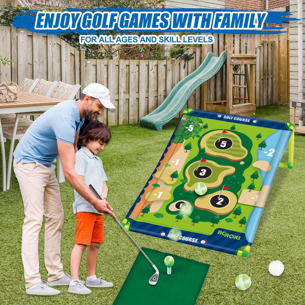 RCROKS portable golf game setup compact for travel and events.