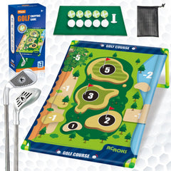 RCROKS upgraded golf chipping game bundle for backyard practice and family fun.