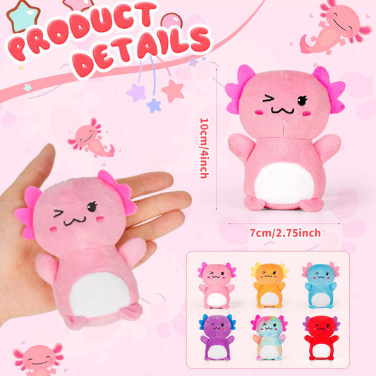 Rdogeia axolotl plush pink close-up, soft fur invites comforting hugs.