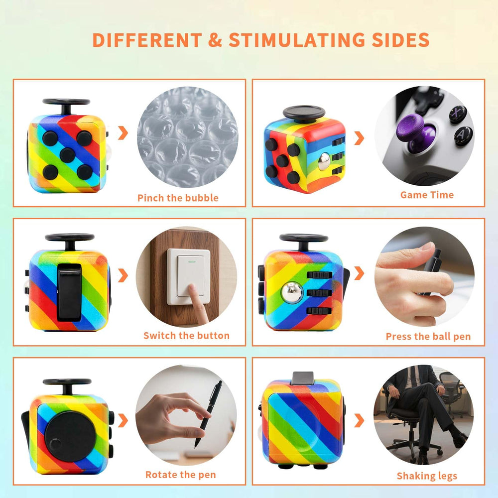 RE:BLEU fidget cube breath feature demonstrates calm focus during work breaks