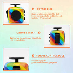 RE:BLEU fidget cube rotate wheel provides satisfying sensory feedback for concentration
