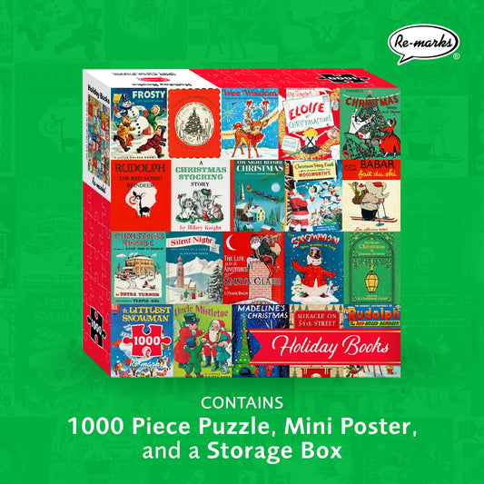 Re-Marks 1000-piece Christmas puzzle layout offers a satisfying challenge for family and friends.