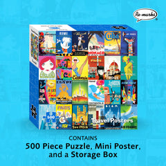 Re-Marks 500-piece puzzle assembly laid out for family entertainment.