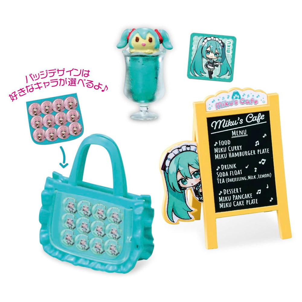 Re-Ment Hatsune Miku cafe-trading figure with base stand for display.