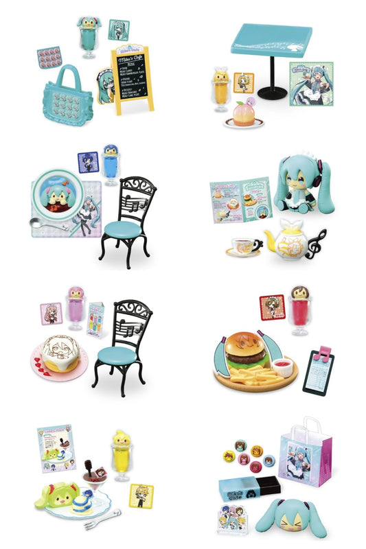 Re-Ment Hatsune Miku cafe-trading figure front view for display.