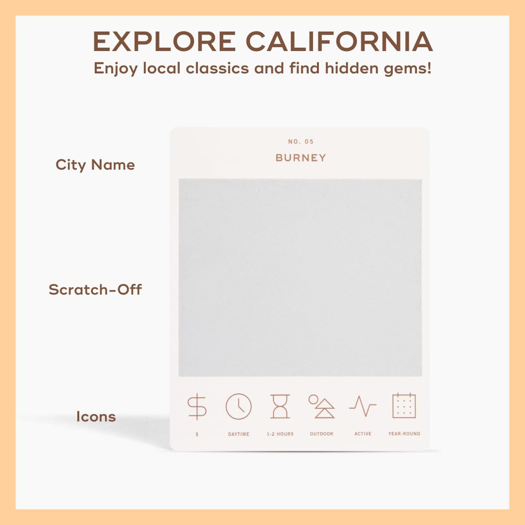 Reach International Outfitters 50-scratch-off cards pack highlights diverse California trips.