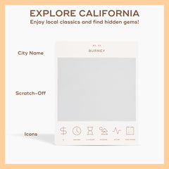 Reach International Outfitters 50-scratch-off cards pack highlights diverse California trips.