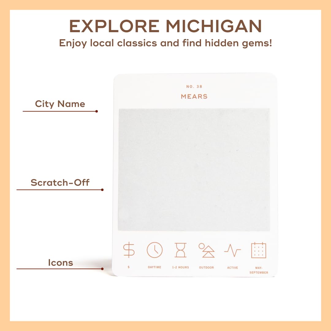Reach International Outfitters Ann Arbor Adventure scratch-off card enables easy day-trip planning