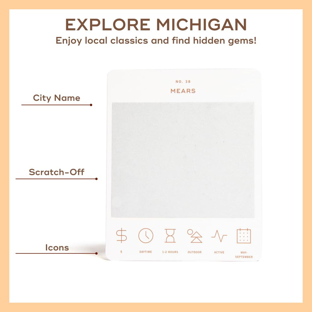 Reach International Outfitters Ann Arbor Adventure scratch-off card enables easy day-trip planning