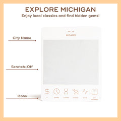 Reach International Outfitters Ann Arbor Adventure scratch-off card enables easy day-trip planning