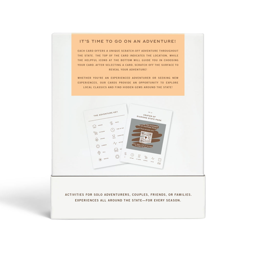 Gift packaging card presents a thoughtful, experience-based Arkansas gift for travelers