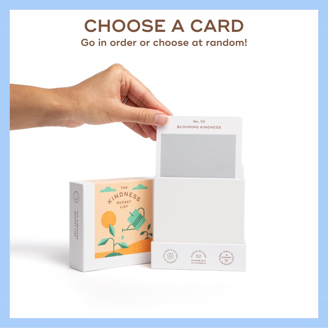 Scratch-off card revealed for a weekly family or group kindness activity.