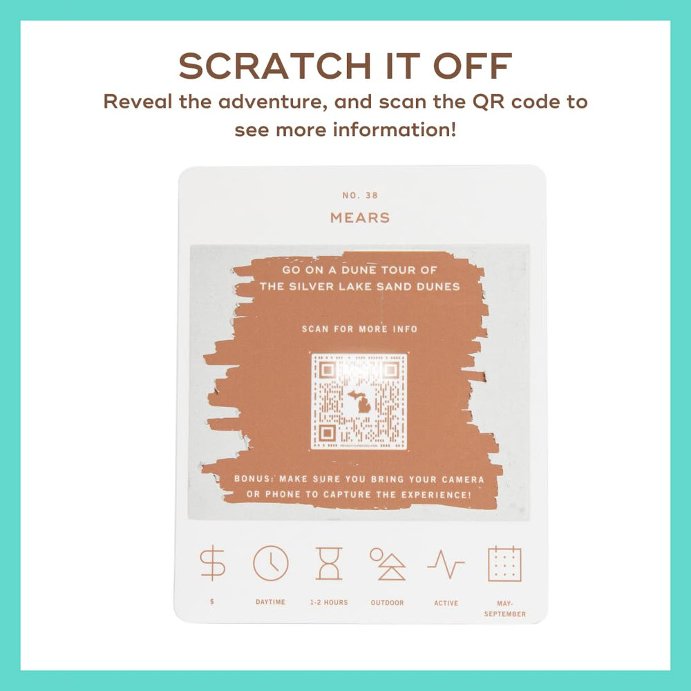 Reach International Outfitters Mackinac Island Sightseeing scratch-off highlights iconic experiences