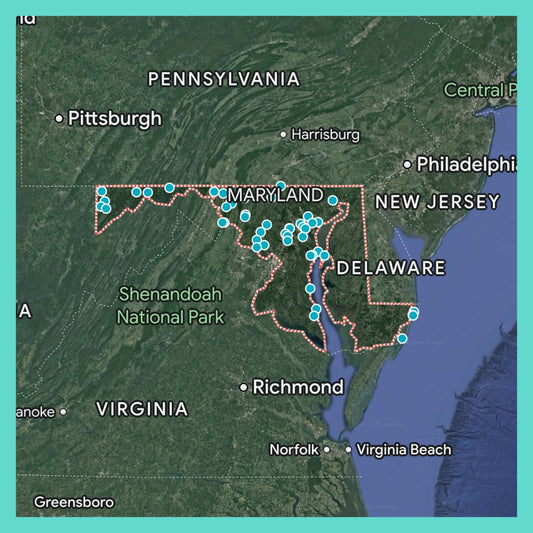 Reach International Outfitters card detail highlights Maryland destinations for quick day trips