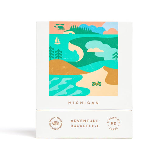Reach International Outfitters Michigan Adventure Bucket List Pack scratch-off card for diverse planning options