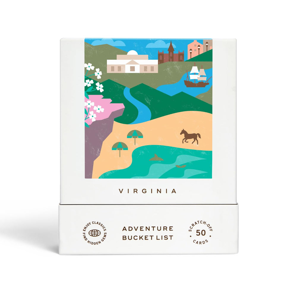 Reach International Outfitters Virginia Adventure scratch-off card for seasonal planning.