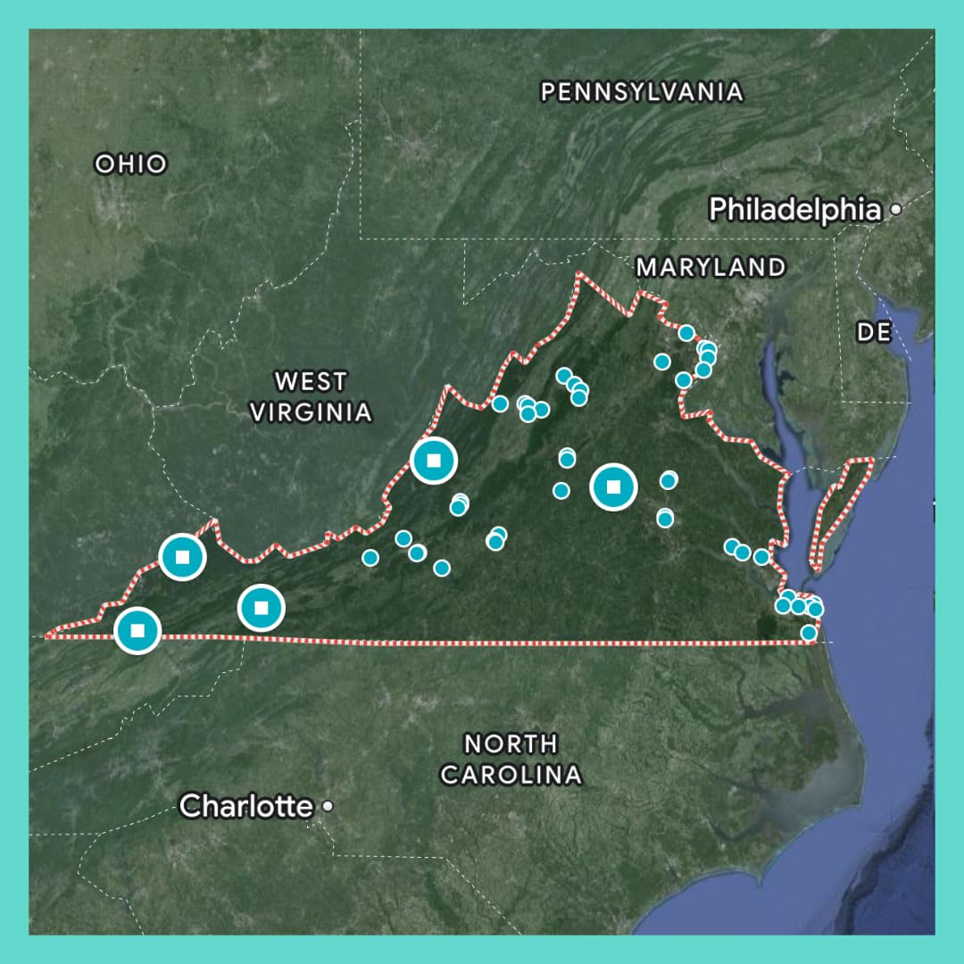 Reach International Outfitters Virginia Adventure season icons guide timing.