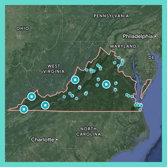 Reach International Outfitters Virginia Adventure season icons guide timing.