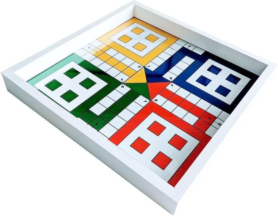 Real Glass Top Game Board with chess layout for strategic play on glass